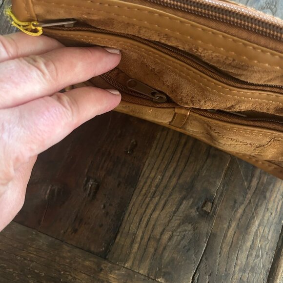 Vintage Tinder Brown Leather Crossbody Wallet Bag | Genuine Leather | NWT 8.5" W - Picture 4 of 12